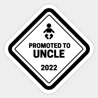 Promoted to Uncle Baby Announcement Sticker